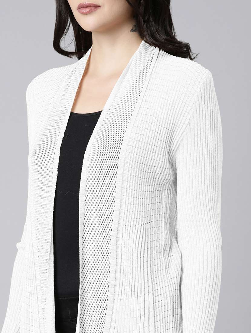 women solid long sleeve regular shrug - 21941717 -  Standard Image - 5