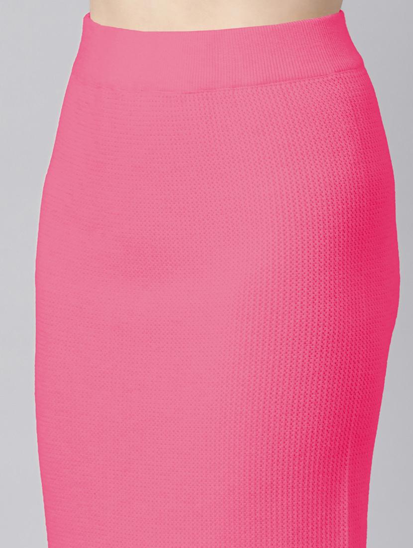 women solid high rise bodycon skirt - 21941775 - Standard Image - 3