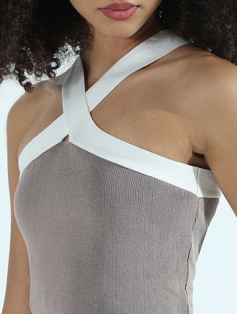 women solid top and skirt co-ord set - 21941782 -  Standard Image - 3