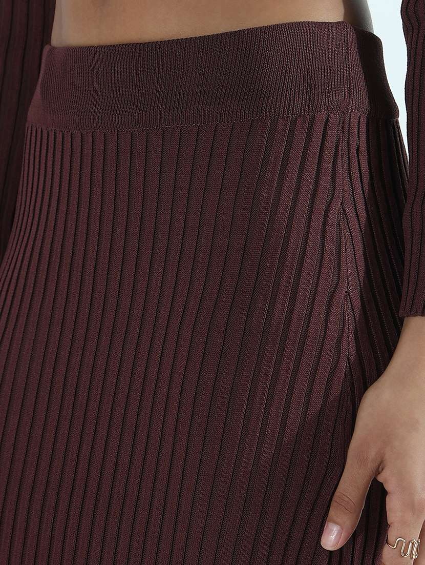 women solid top and skirt co-ord set - 21941783 -  Standard Image - 3