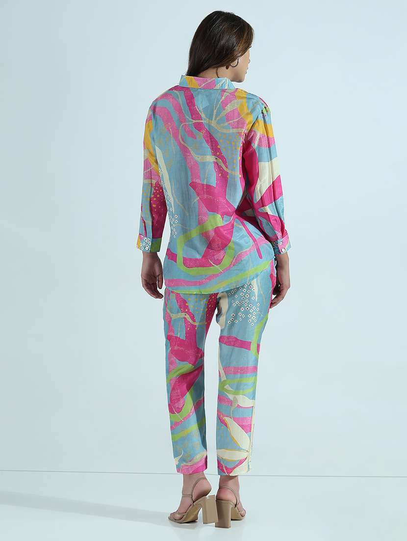 women printed shirt and trouser co-ord set - 21941784 -  Standard Image - 5