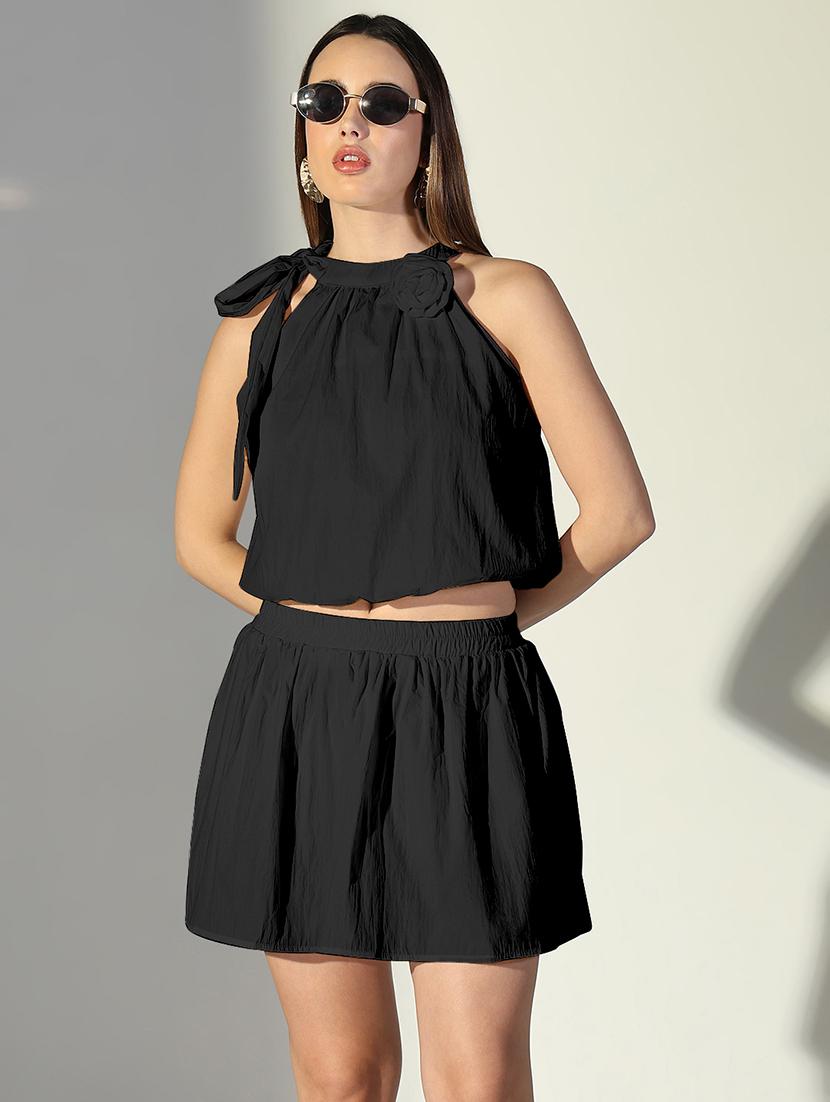 women solid top and skirt co-ord set - 21941801 - Zoom Image - 0