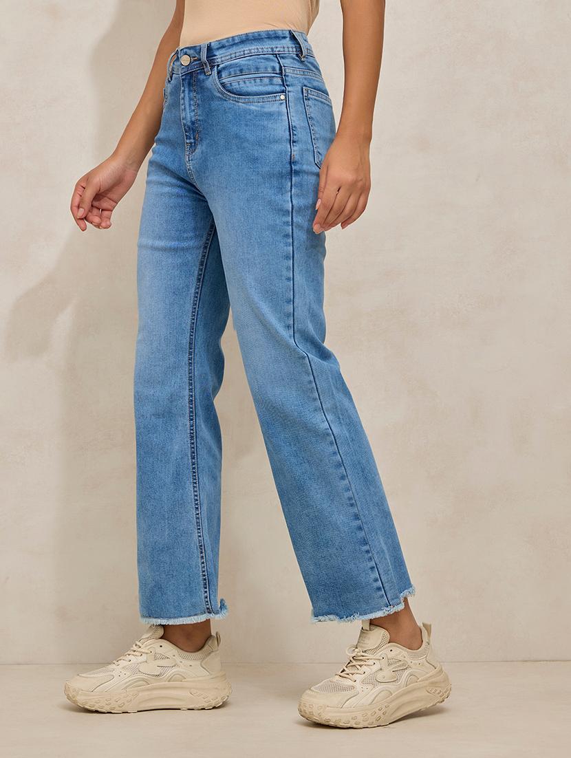 women solid mid rise bootcut jean - 21941804 - Standard Image - 3