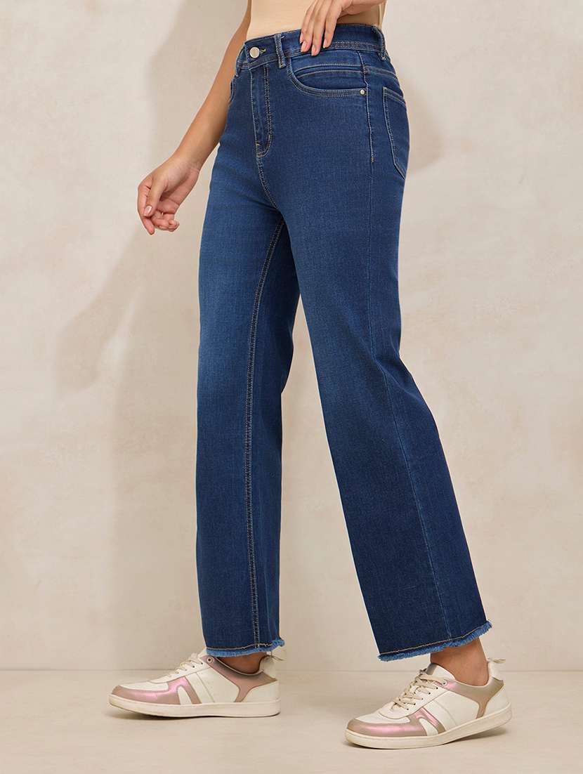 women solid mid rise bootcut jean - 21941806 -  Standard Image - 3