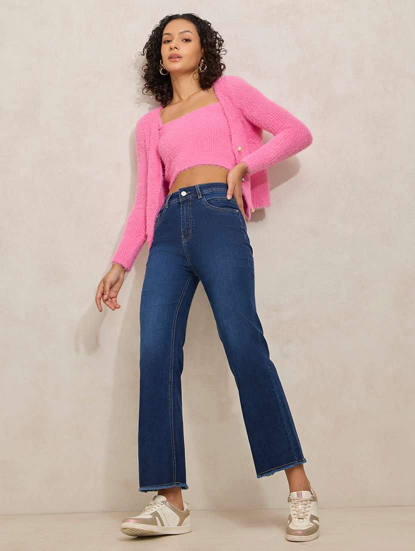 women solid mid rise bootcut jean - 21941806 -  Standard Image - 5