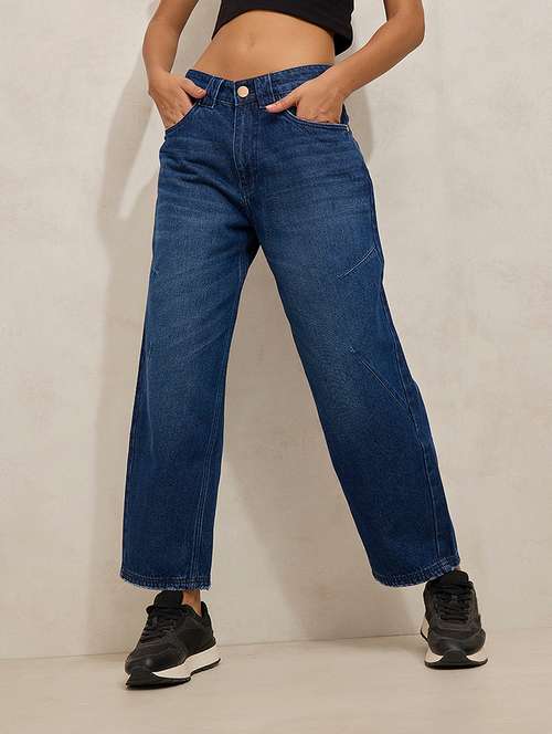 women solid mid rise straight fit jean - 21941815 -  Standard Image - 0