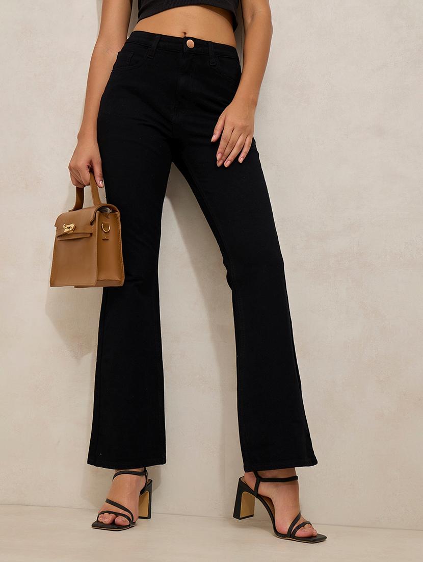 women solid high rise bootcut jean - 21941817 -  Zoom Image - 0