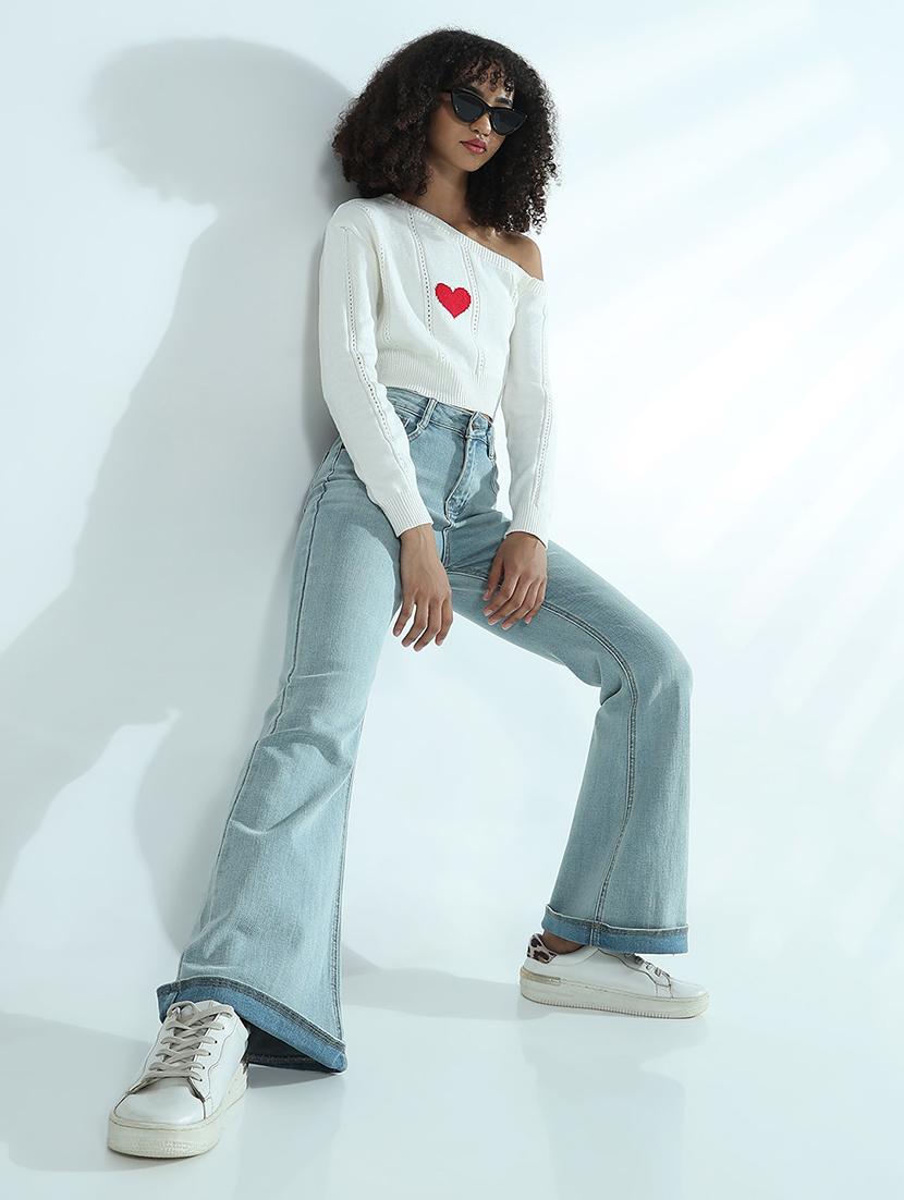 women solid mid rise bootcut jean - 21941829 - Standard Image - 5