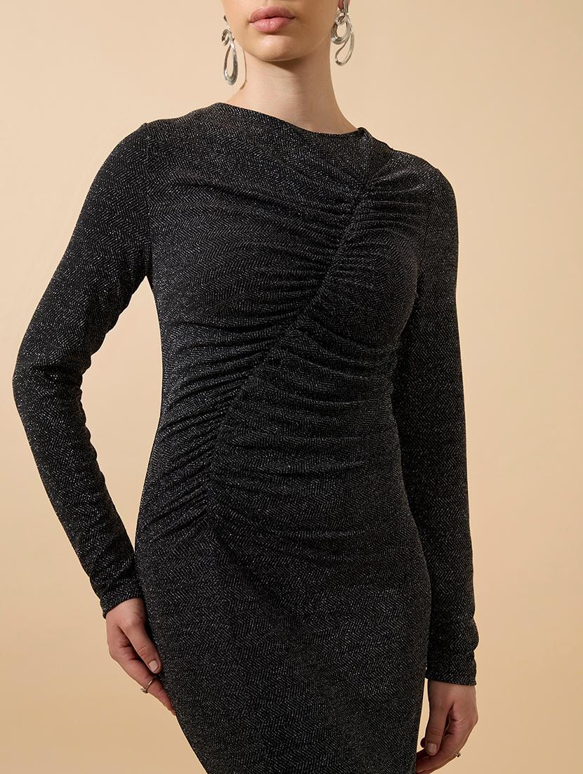 women self designed long sleeve bodycon maxi dress - 21941834 - Standard Image - 3