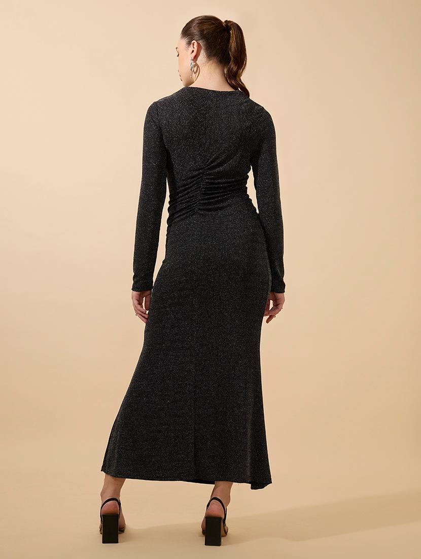 women self designed long sleeve bodycon maxi dress - 21941834 - Standard Image - 5