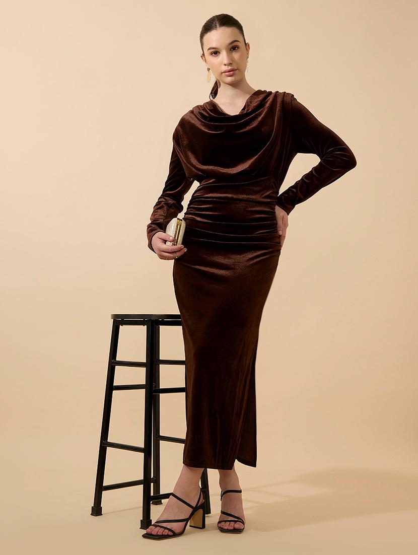 women solid long sleeve bodycon dress - 21941840 - Zoom Image - 0
