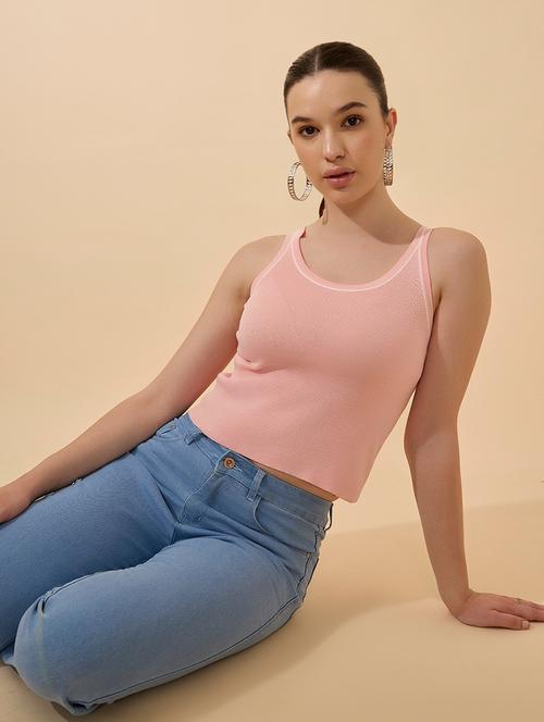 women solid shoulder strap tank top - 21941901 -  Standard Image - 0