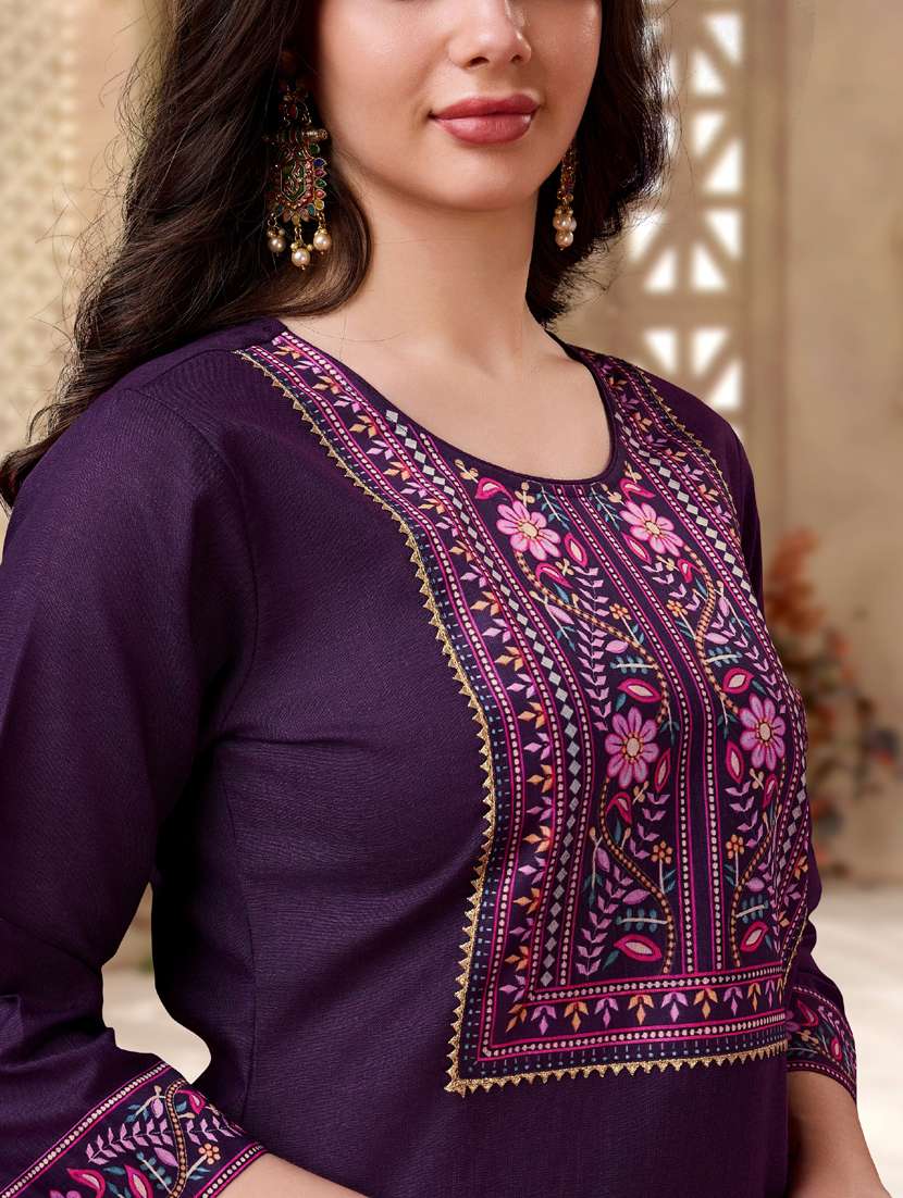 women three quarter sleeve kurta pant with dupatta set - 21942006 - Standard Image - 5