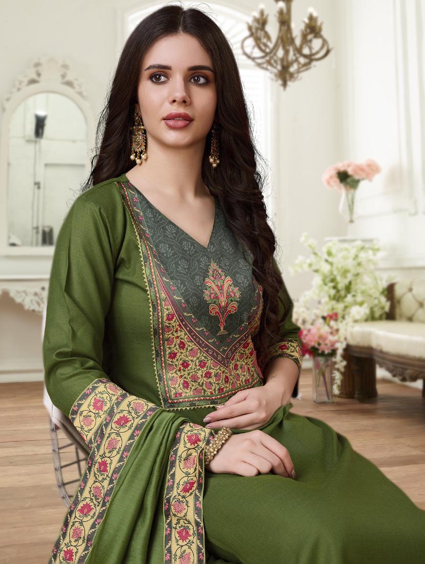 women three quarter sleeve kurta pant with dupatta set - 21942013 - Standard Image - 5