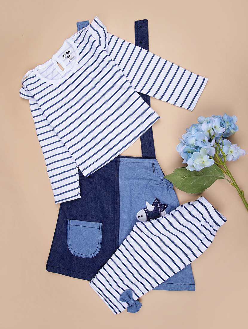 girls striped long sleeve full length set - 21942271 -  Zoom Image - 0