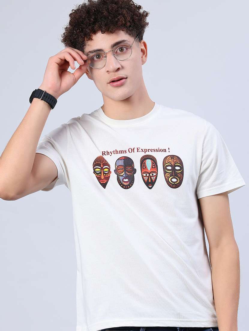 men printed short sleeve regular fit t-shirt