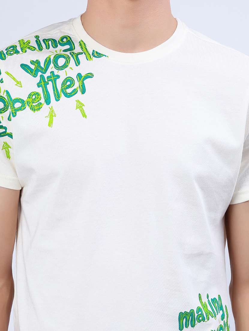men printed short sleeve regular fit t-shirt - 21942298 -  Standard Image - 3