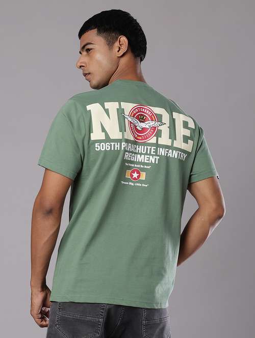 men back print round neck regular fit t-shirt - 21942300 - Standard Image - 0