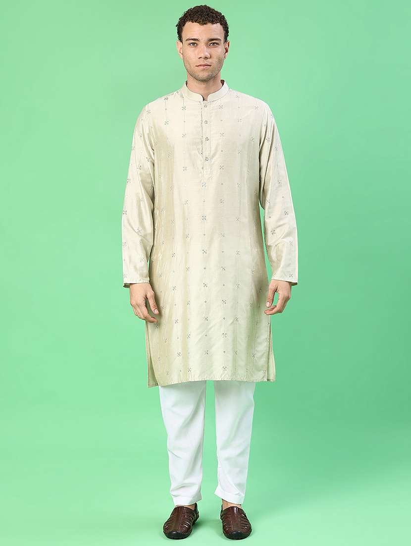 men long sleeve kurta and pyjama set