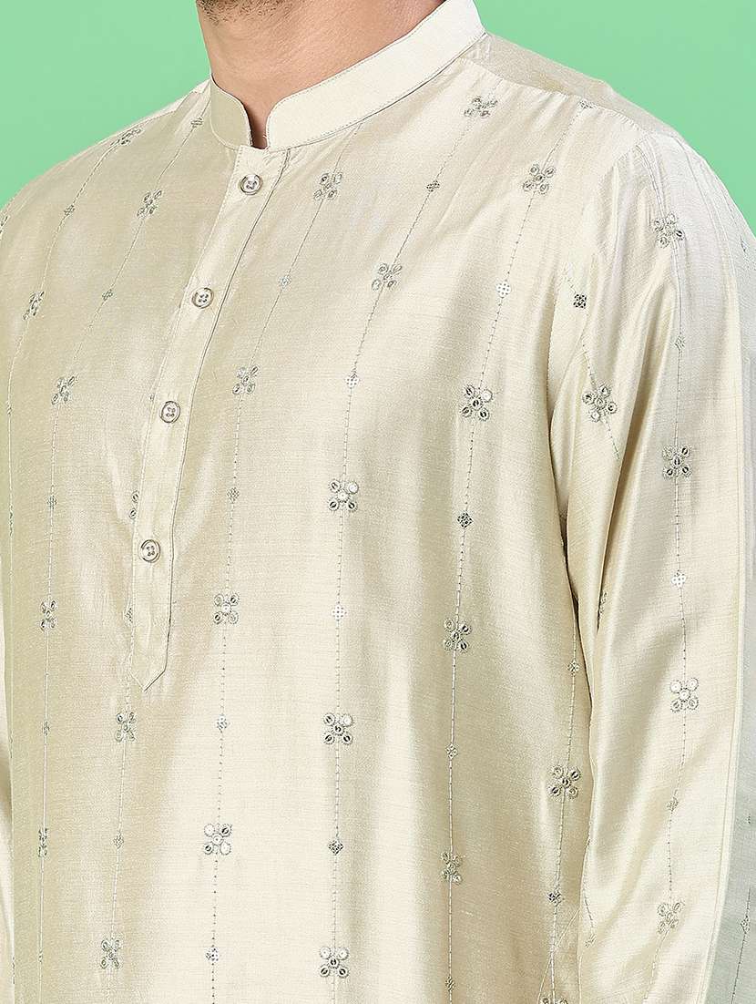 men long sleeve kurta and pyjama set - 21942337 -  Standard Image - 5