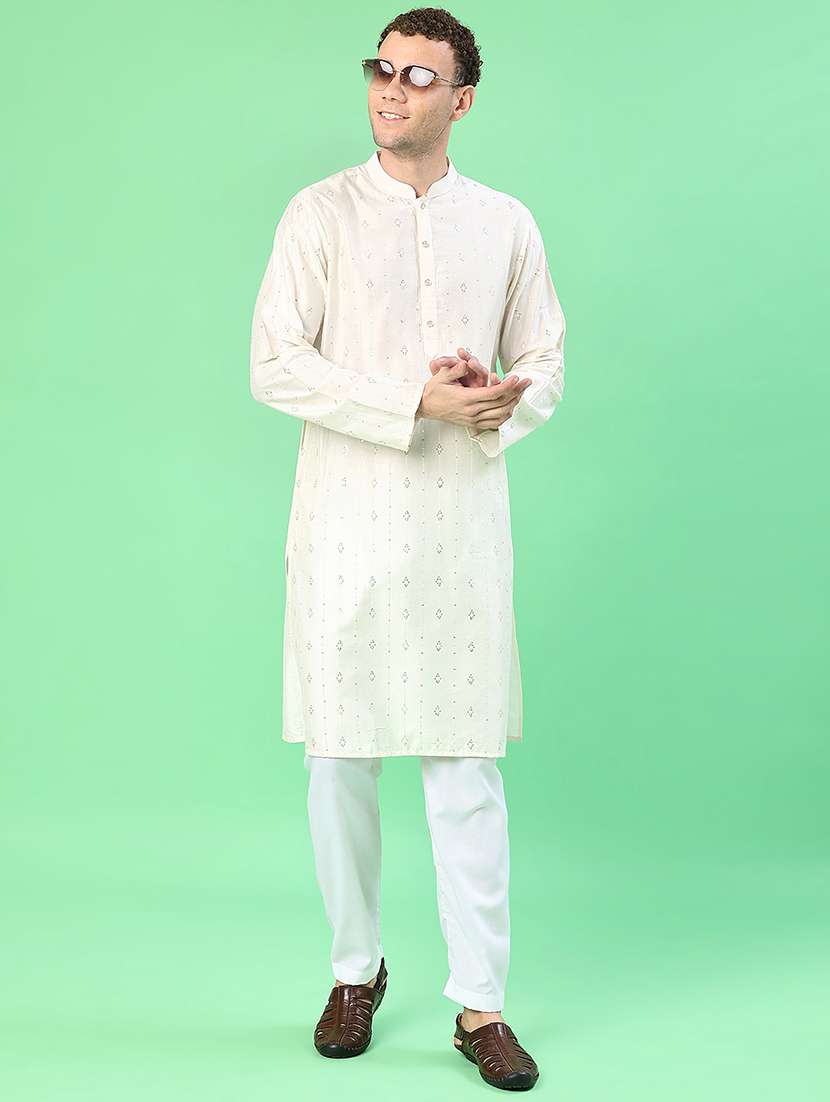 men long sleeve kurta and pyjama set