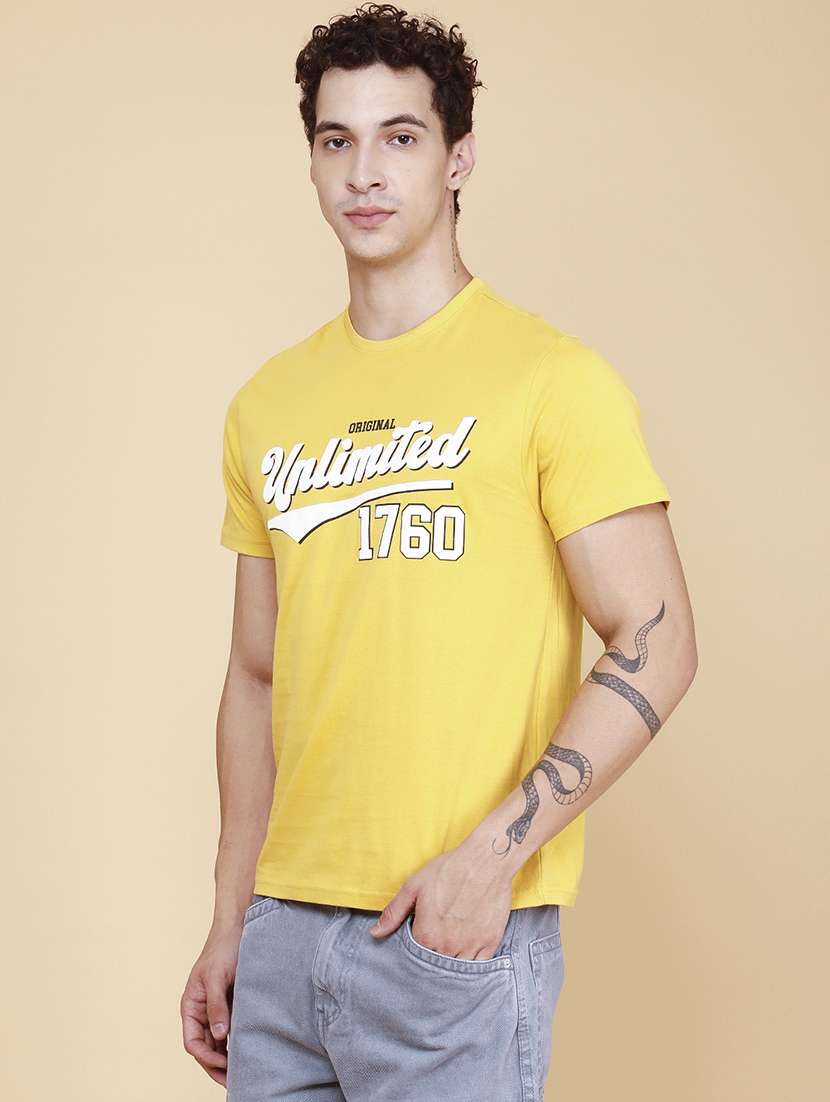 men printed short sleeves regular fit t-shirt - 21942355 -  Standard Image - 3