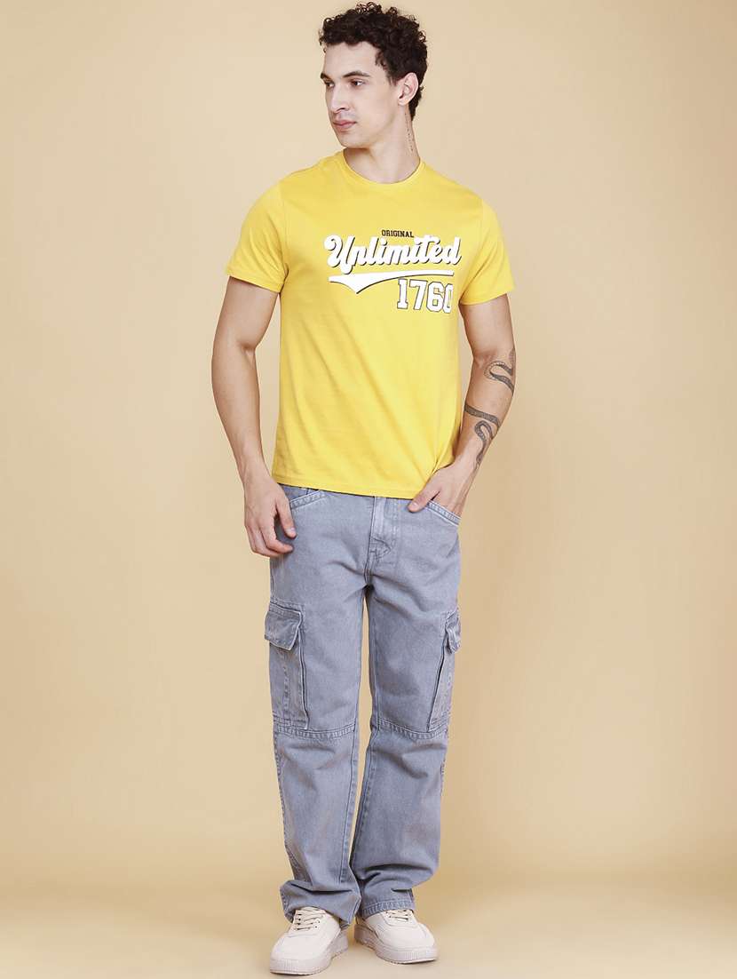 men printed short sleeves regular fit t-shirt - 21942355 -  Standard Image - 5