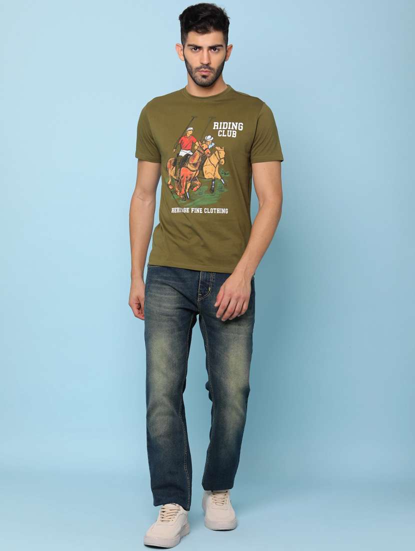 men printed short sleeve regular fit t-shirt - 21942368 -  Standard Image - 3