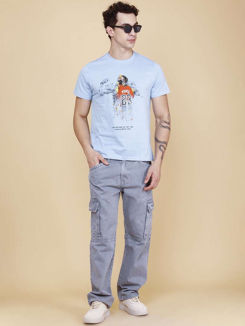 men printed short sleeves regular fit t-shirt - 21942408 -  Standard Image - 5