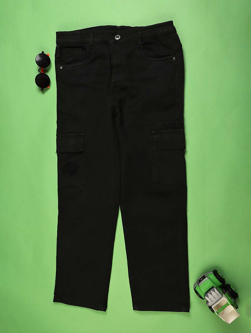 boys solid mid rise jean