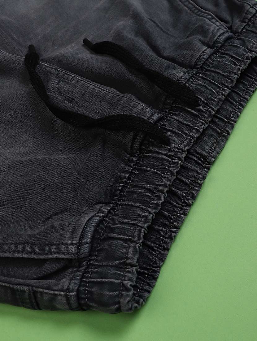 boys solid mid rise denim cargo - 21942425 -  Standard Image - 3