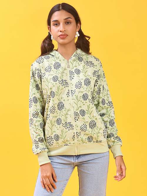 women printed long sleeve hooded weatshirt - 21942436 -  Standard Image - 0