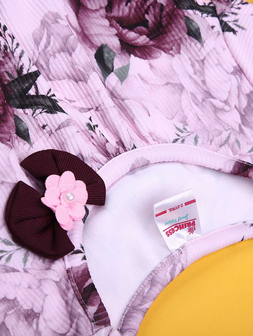 girls floral print short sleeve fit & flare dress - 21942937 -  Standard Image - 3