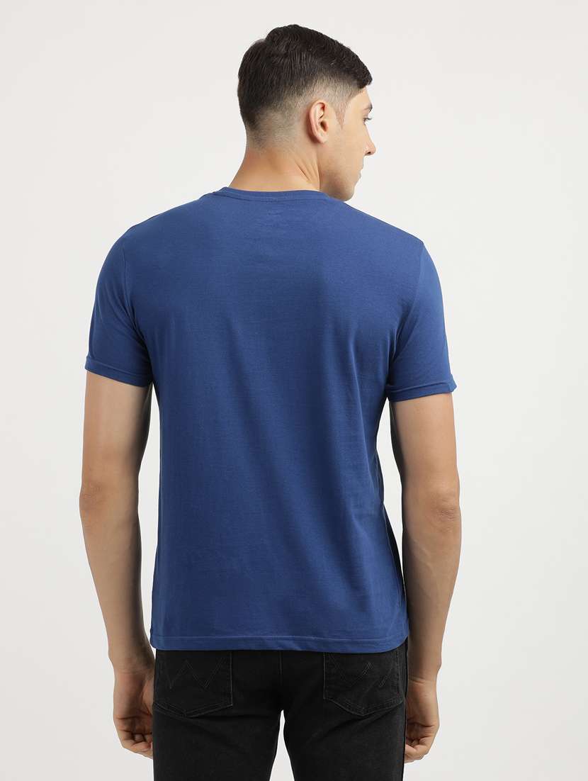men front print round neck regular fit t-shirt - 21942974 - Standard Image - 3