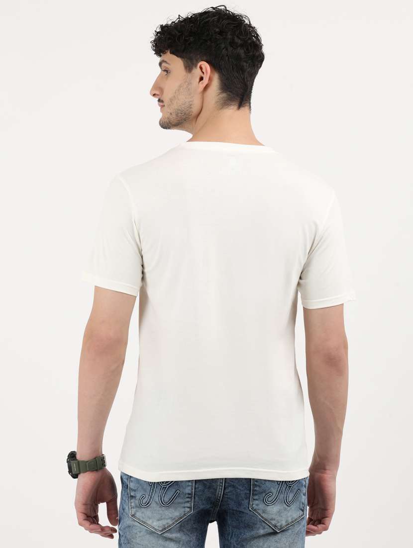 men front print round neck regular fit t-shirt - 21942979 -  Standard Image - 3