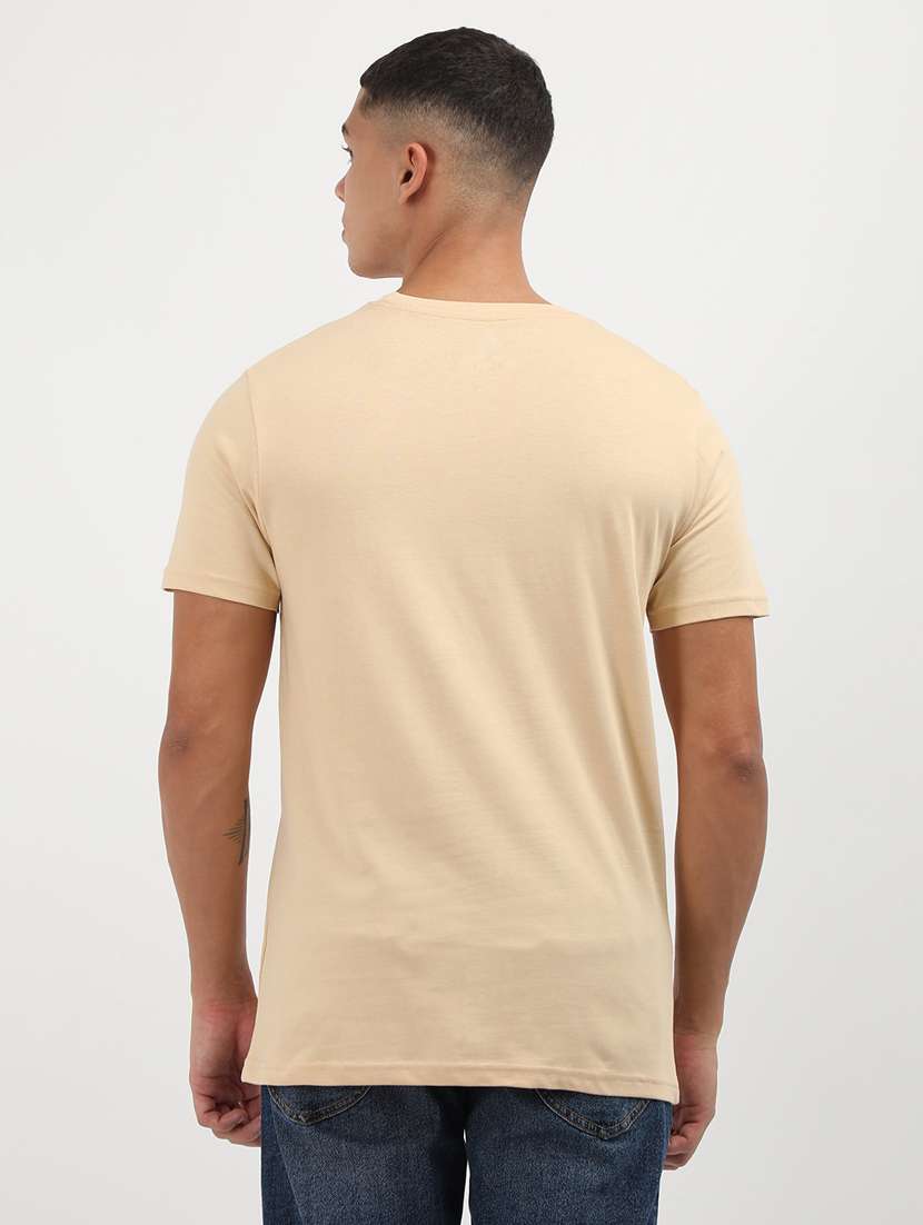men front print round neck regular fit t-shirt - 21942985 -  Standard Image - 3