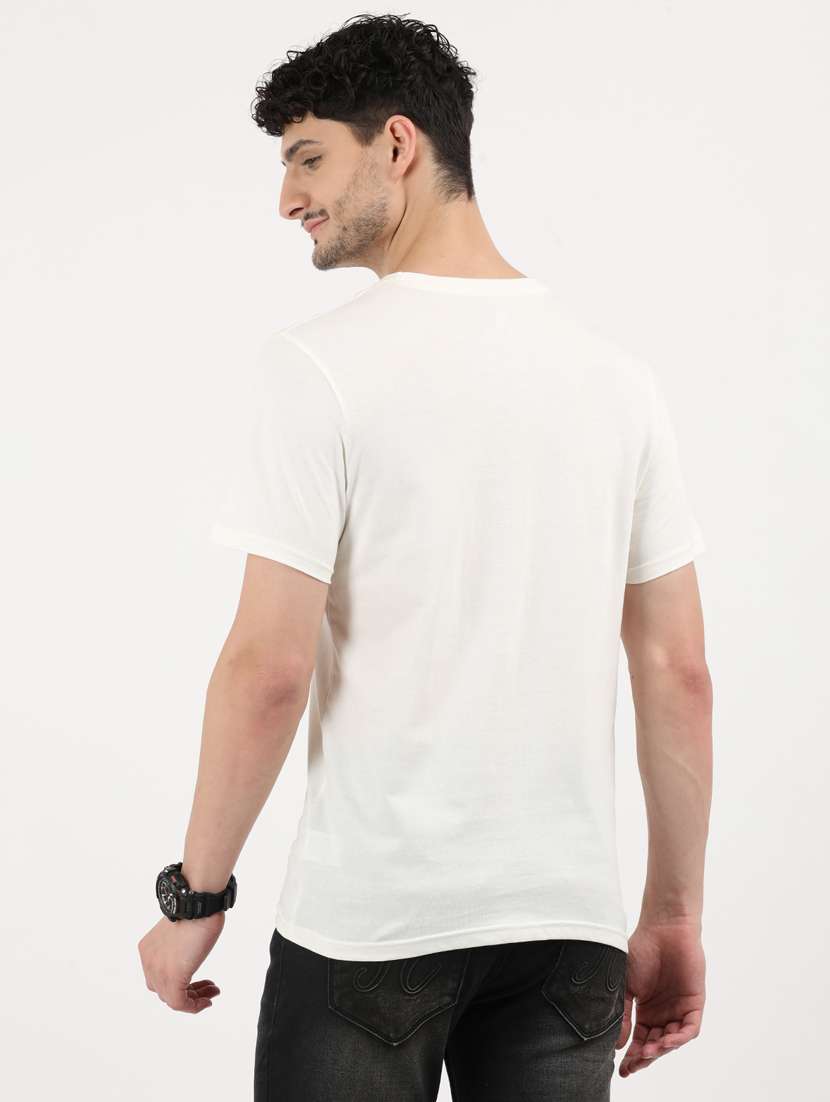 men front print round neck regular fit t-shirt - 21942987 -  Standard Image - 3