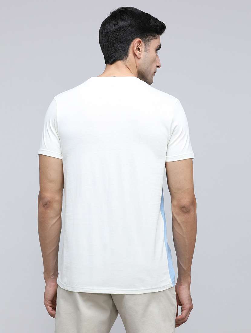 men color block short sleeve slim fit t-shirt - 21943022 -  Standard Image - 3