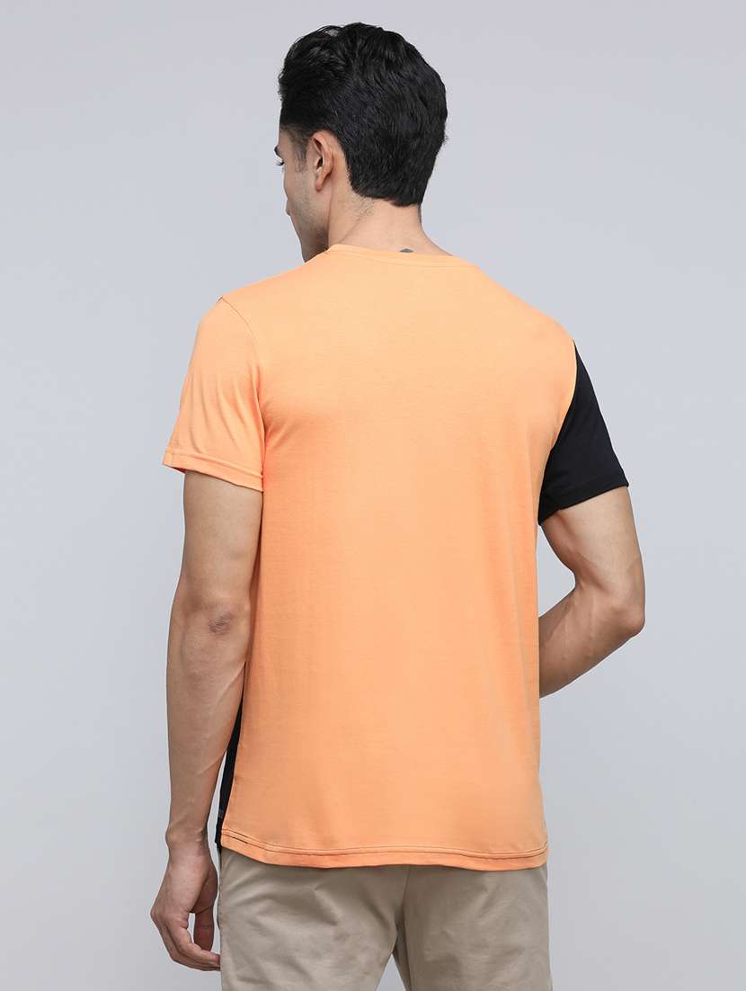 men color block short sleeve slim fit t-shirt - 21943027 - Standard Image - 3