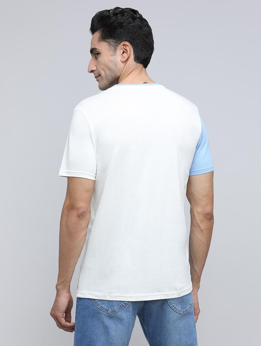 men color block short sleeve slim fit t-shirt - 21943029 - Standard Image - 3