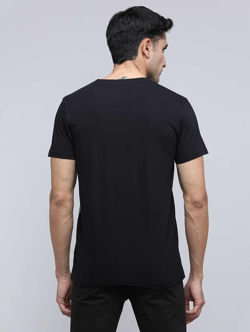 men color block short sleeve slim fit t-shirt - 21943033 -  Standard Image - 3