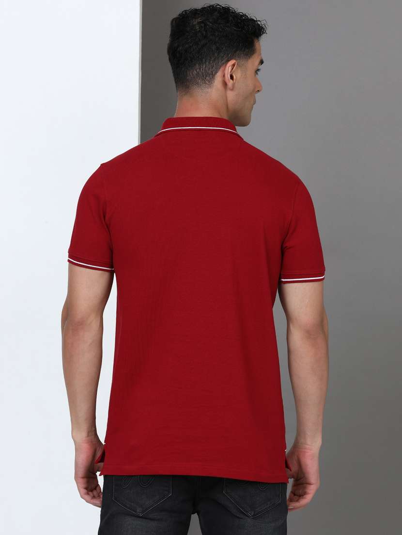 men solid short sleeve slim fit polo t-shirt - 21943034 -  Standard Image - 3