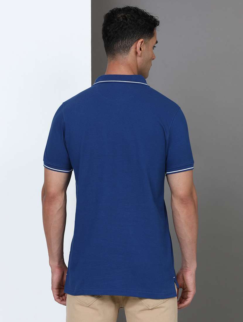 men solid short sleeve slim fit polo t-shirt - 21943035 -  Standard Image - 3