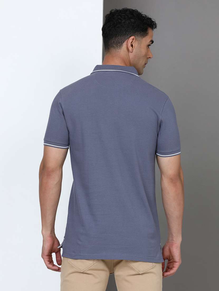 men solid short sleeve slim fit polo t-shirt - 21943037 -  Standard Image - 3