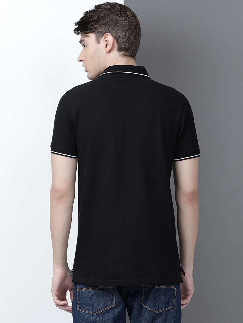 men solid short sleeve slim fit polo t-shirt - 21943044 -  Standard Image - 3