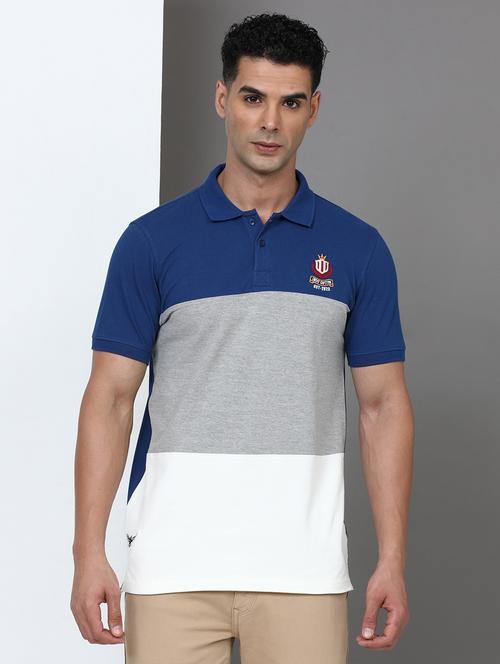 men color block short sleeve slim fit polo t-shirt - 21943057 -  Standard Image - 0