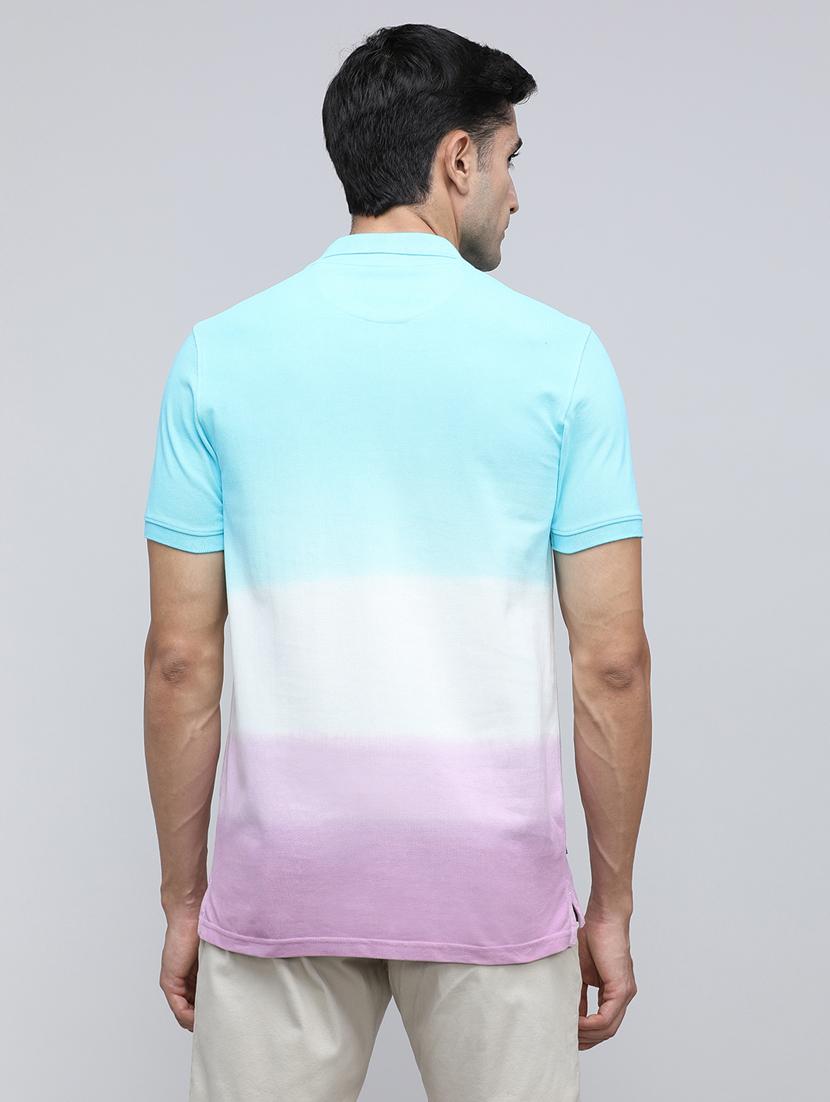 men ombre short sleeve slim fit polo t-shirt - 21943066 - Standard Image - 3