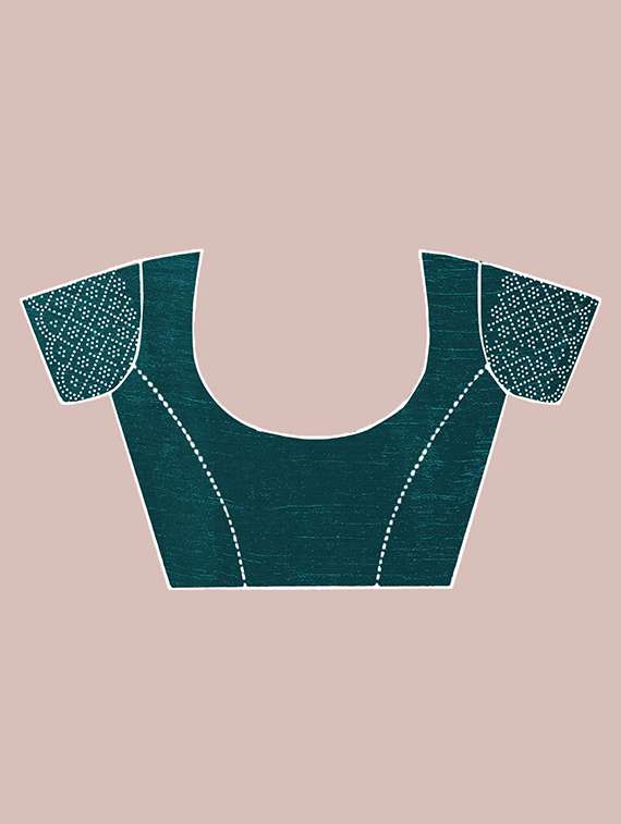 women solid with work embellished saree with blouse - 21943092 -  Standard Image - 5