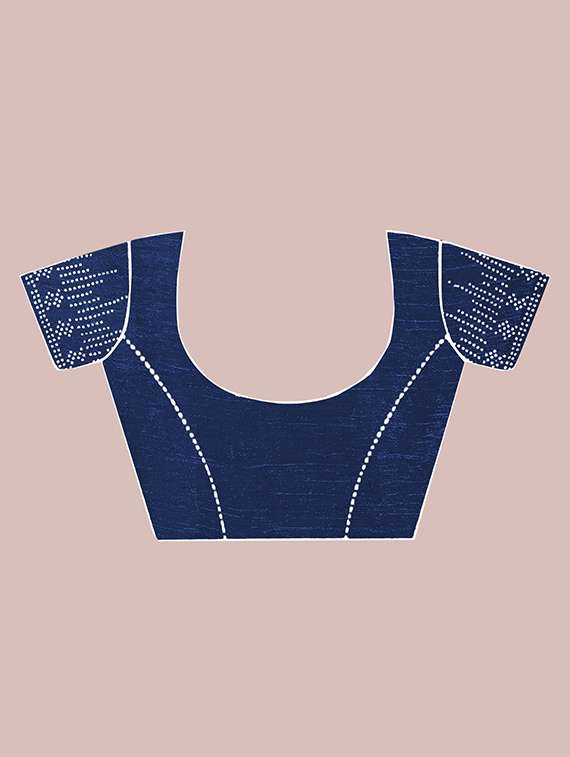 women solid with work embellished saree with blouse - 21943103 -  Standard Image - 5