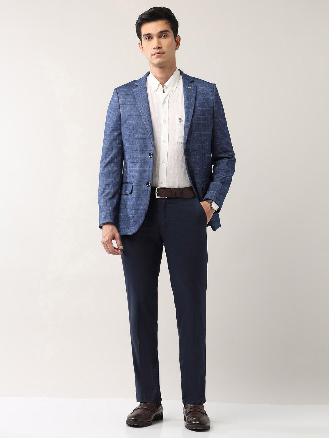 men lapel collar single breasted blazer - 21943270 - Standard Image - 5